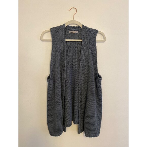 Gap Women's Gray Open Front Knit Vest Size Large - Picture 2 of 7